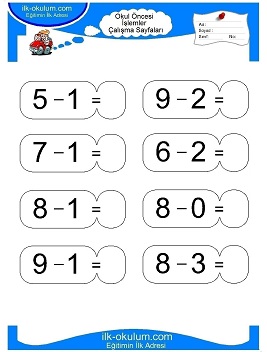 Çocuklar İçin toplam işlemi yaprak testleri 